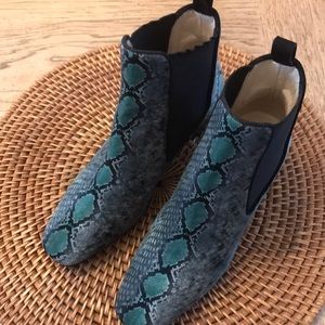 🆕 Enrico Antinori Suede Snake Print 🐍 Boots